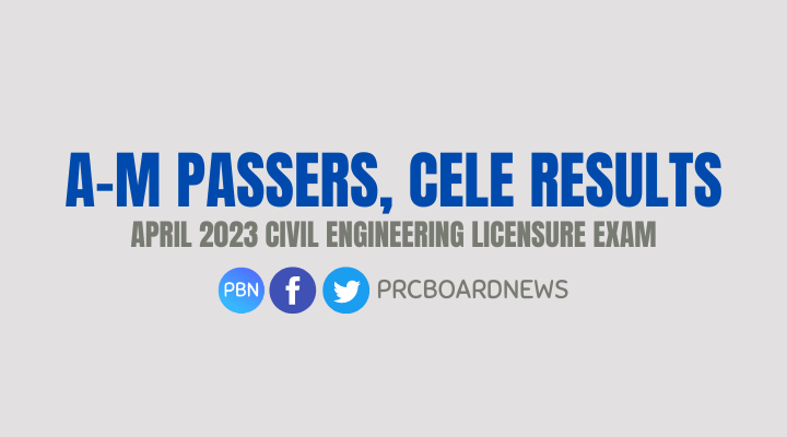 A-M PASSERS: April 2023 Civil Engineering board exam results