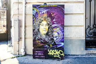 Sunday Street Art : C215 - Le Grand Siècle du Marais - Charles Le Brun (1619-1690) - quai aux Fleurs - Paris 4