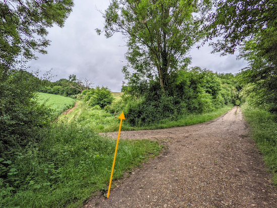 Turn left at the gap then immediately right crossing a footbridge - point 12