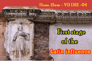 First stage of Latin influence on English language