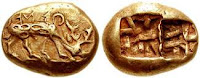 Electrum coin from Ephesus, 620–600 BC gold trading history