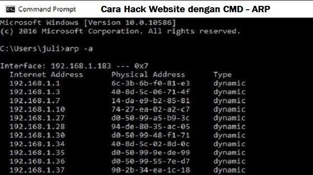 Cara Hack Website dengan CMD