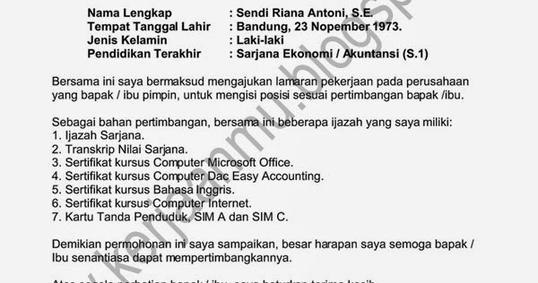 99+ Kumpulan Surat Lamaran Kerja Dalam Bahasa Inggris Yang 