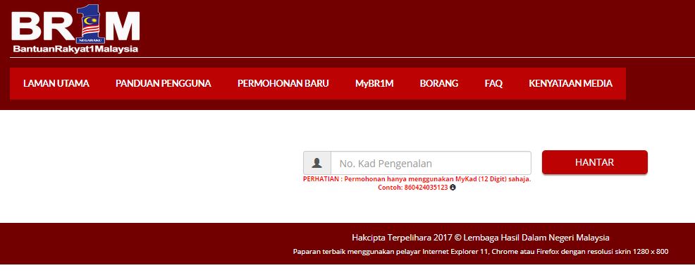 Semakan Br1m App - Contoh Tin