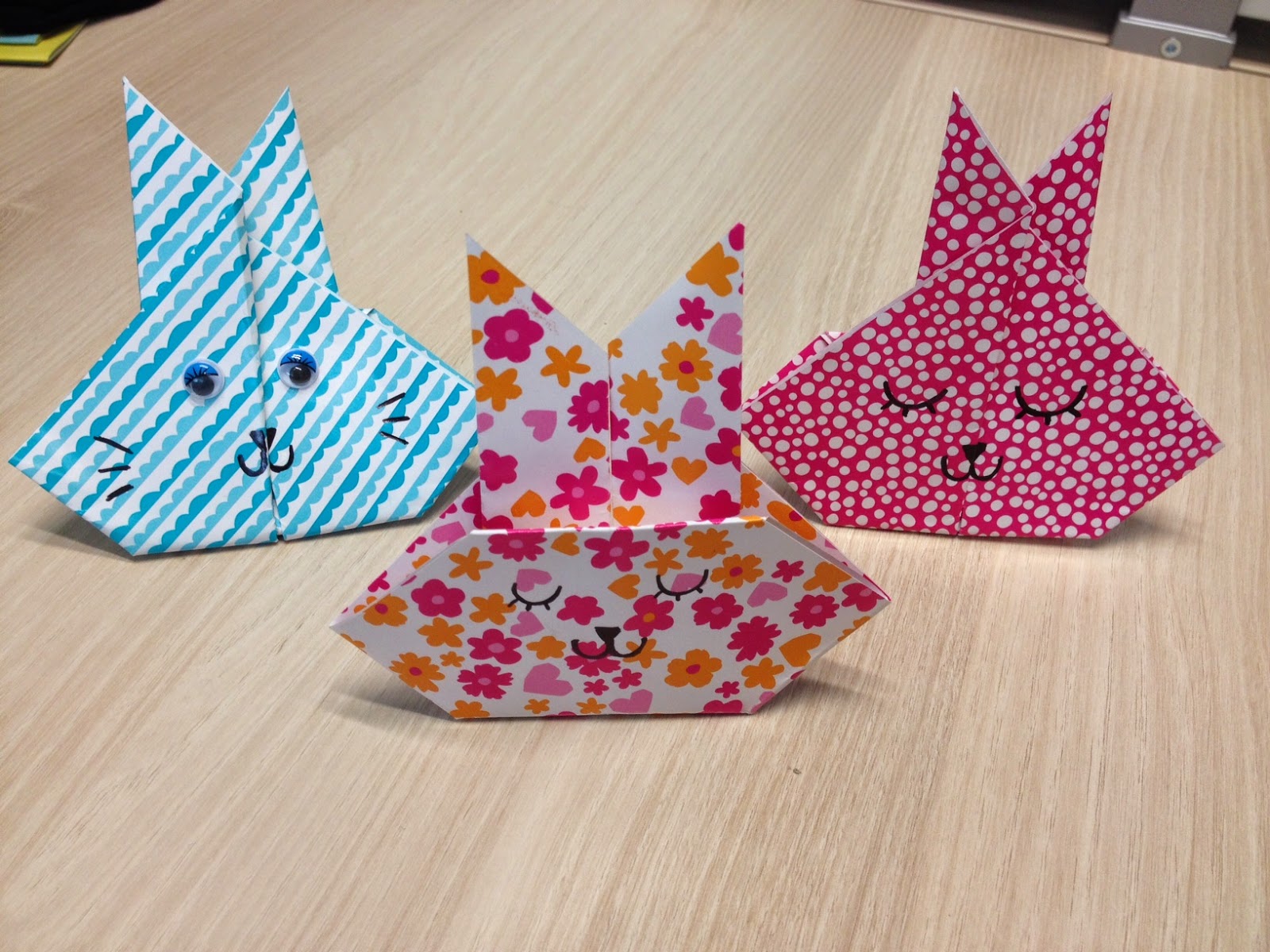lapins origami pâques