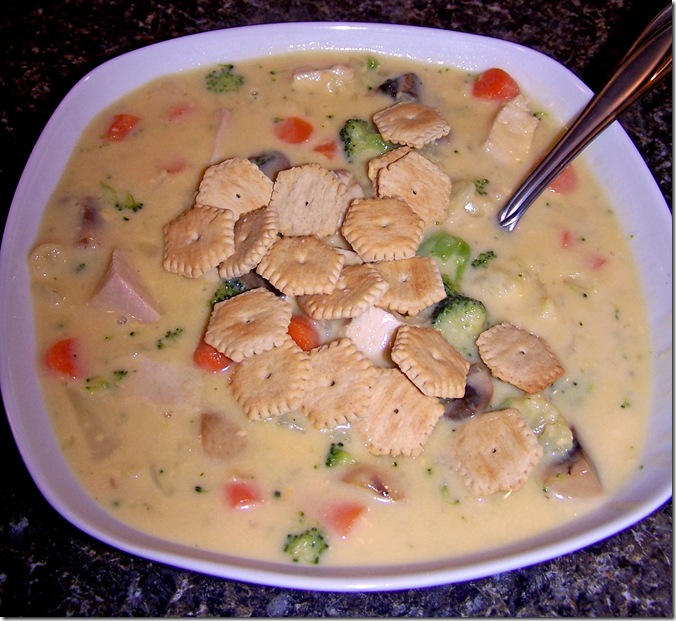 cheesy chicken soup