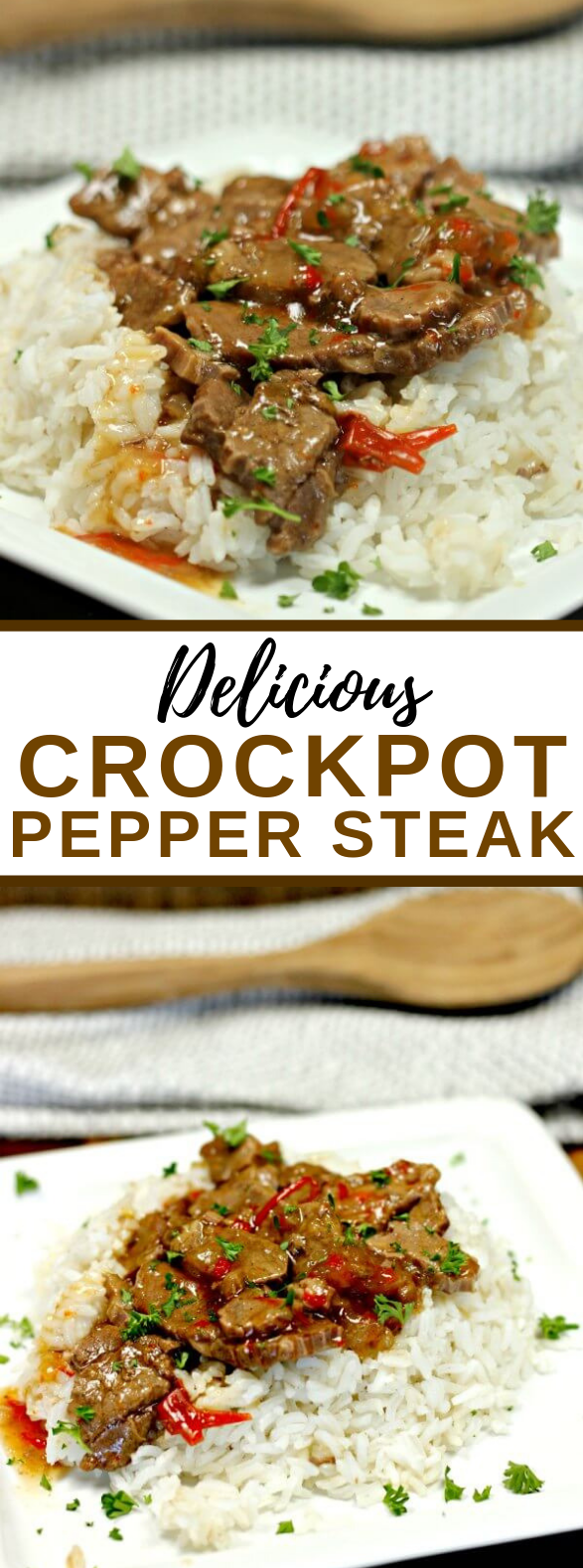 EASY CROCKPOT PEPPER STEAK RECIPE #dinner #delicious