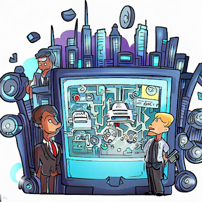 technology underlies City government services cartoon