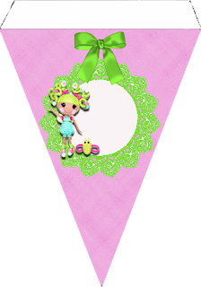 Lalaloopsy in Green, Free Printable Banner.