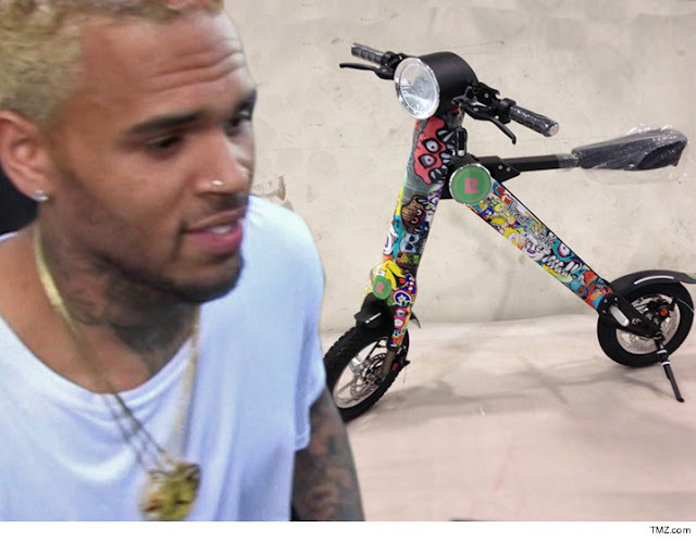 Chris Brown with His Customised ScootEBike