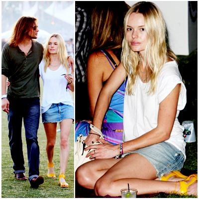Kate Bosworth and James Rousseau at Coachella Music Festival / Day 3 