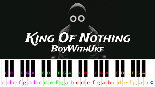 King Of Nothing by BoyWithUke Piano / Keyboard Easy Letter Notes for Beginners