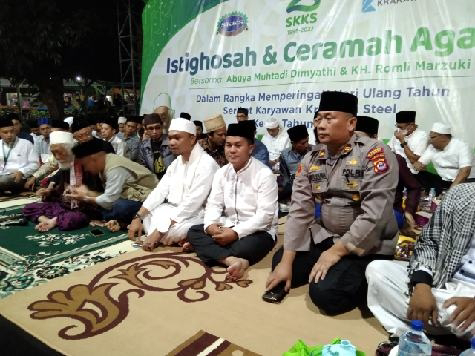 Kapolsek Purwakarta Hadiri Kegiatan Istighosah dan Ceramah Agama Dalam Rangka HUT Serikat Karyawan PT. KS Ke-23