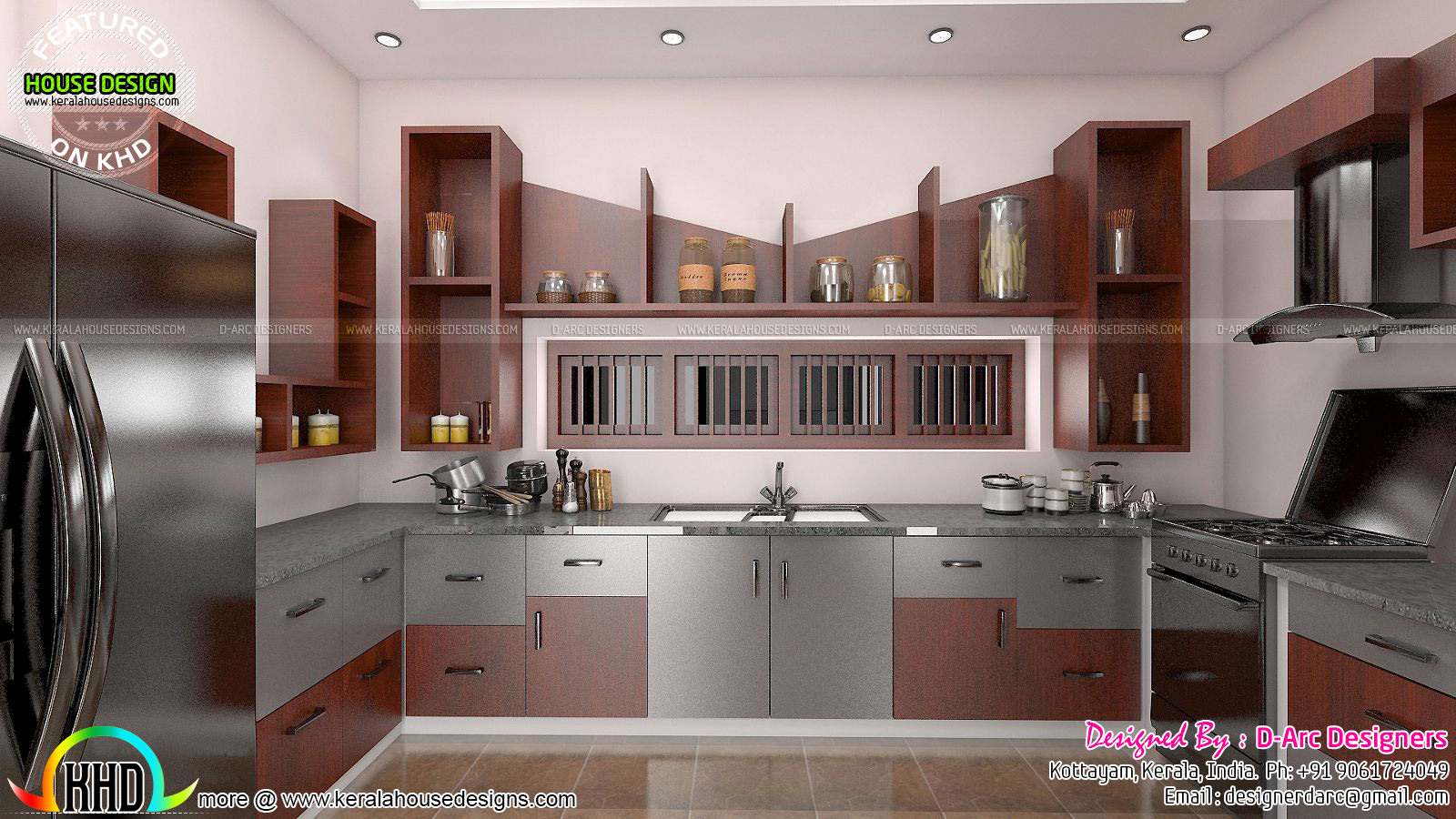 2016 Modern interiors design trends - Kerala home design and floor ...  Modern kitchen interior