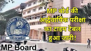 MP बोर्ड की अर्द्धवार्षिक परीक्षा का टाइम टेबल हुआ जारी, 9वीं व 11वीं के सुबह और 10वीं व 12वीं के पेपर दोपहर में होंगे