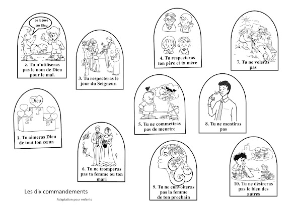 dessins des 10 commandements