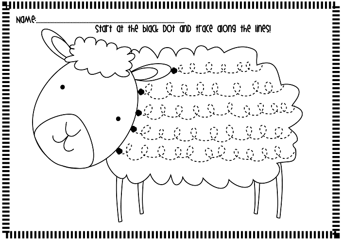 Classroom Freebies: Spring Lamb Handwriting Fluency Worksheets