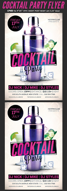 Cocktail Party Flyer Template 3