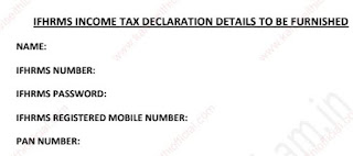 Income tax ல் Old regime Option கொடுத்தவர்கள் இந்த படிவத்தை பூர்த்தி செய்து வைத்துக்கொண்டால் IFHRMS ல் சேமிப்பு பிடித்தம் பதிவு செய்ய எளிமையாக இருக்கும்