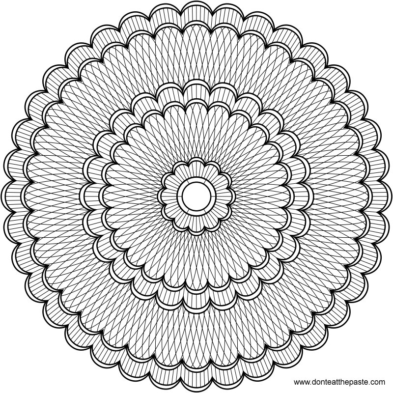 Download Don't Eat the Paste: Intricate mandala to color