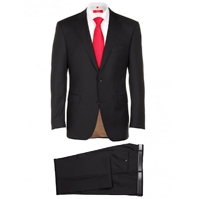 Louis Copeland Tailored Two Button Black Suit
