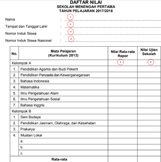 GAMBAR ijazah 2018 blangko SMP