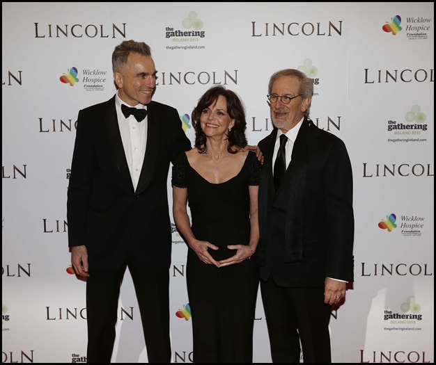 Oscar winning actor Daniel Day Lewis gathers Hollywood’s finest in Dublin, Ireland.

No Repro Fee.

20/01/2013
Daniel Day Lewis with Sally Field and Stephen Speilberg., pictured in Dublin at a very special Gathering today as the European Premiere of Oscar nominated “Lincoln” attracts an array of Hollywood stars. Pic. Robbie Reynolds/CPR