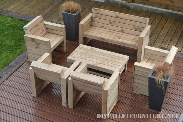 Sofa de madera para exterior