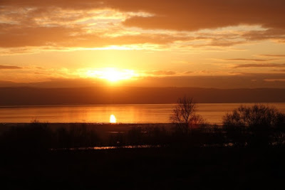 Winter sunset from Cleaver Heath