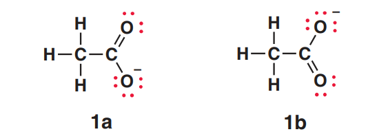 Lewis structures of Ethanoate anion CH3CO−2