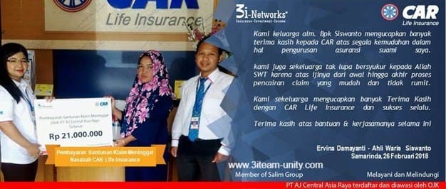 Testimoni Klaim Asuransi CAR 3i Networks