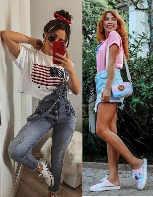 Looks inspiração com t-shirt, Agatha Braga, Bruna Vieira