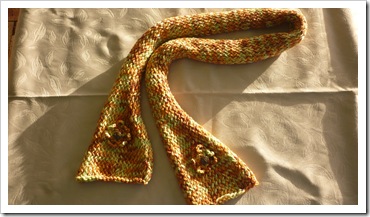 Scarf with flower