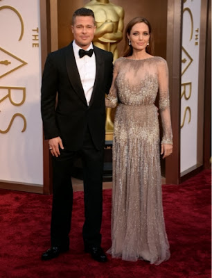 Best Dressed Brad Pitt Tom Ford, Angelina Jolie Elie Saab 86th Academy Awards