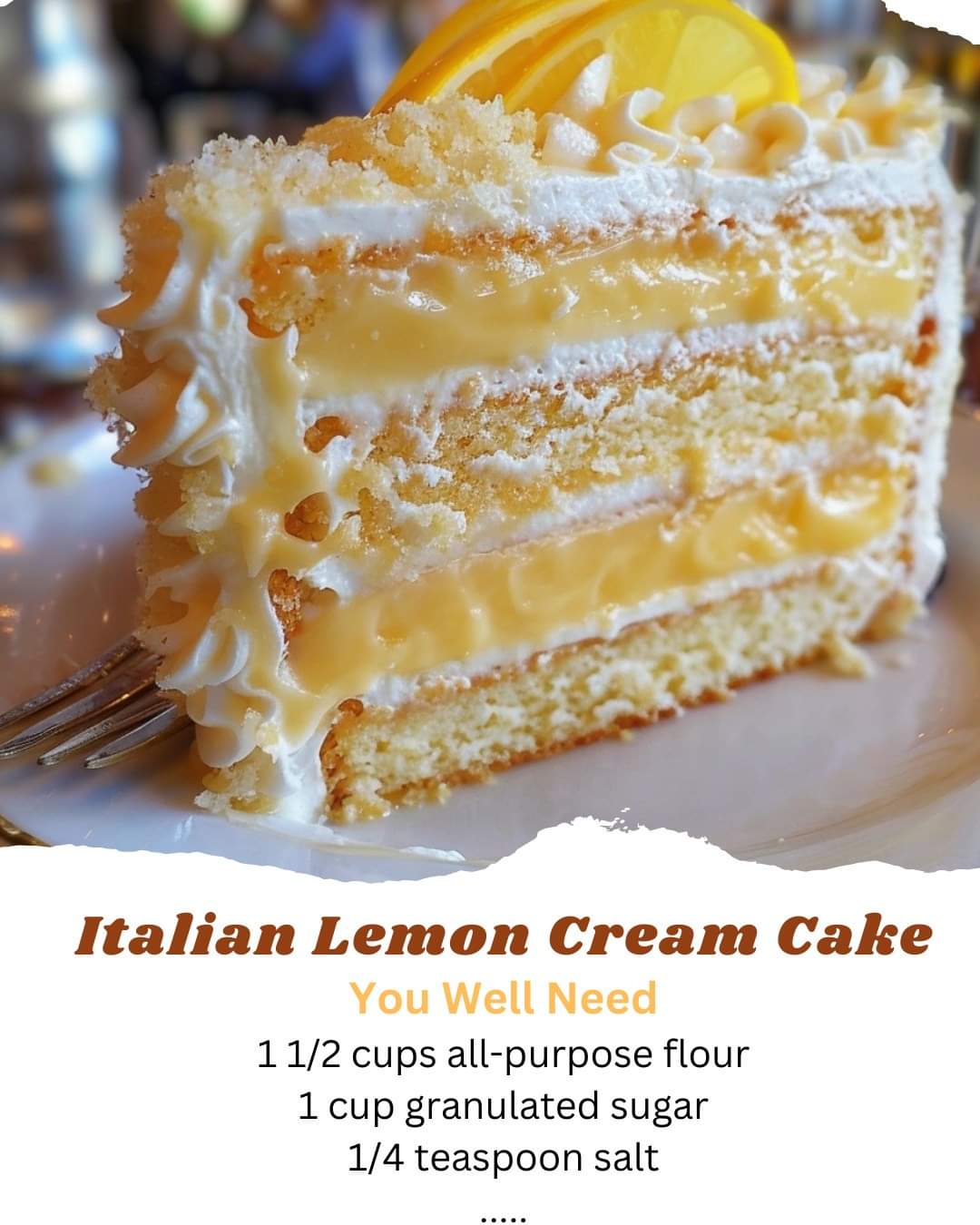 Italian Lemon Cream Cake