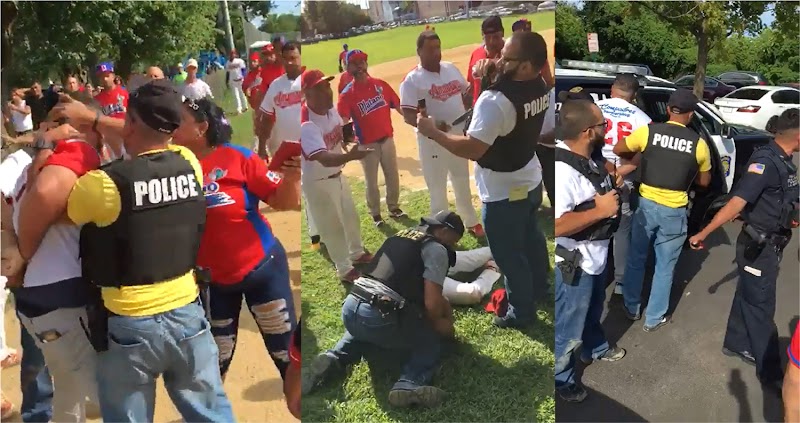 VIDEO: Dominicanos que jugaban softbol en estadio de Nueva Jersey detenidos y multados por policías  