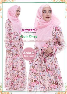  gamis katun jepang motif bunga