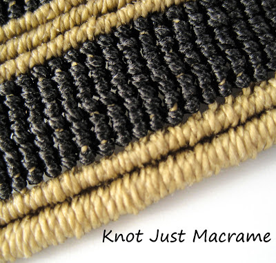 Close up on macrame knots