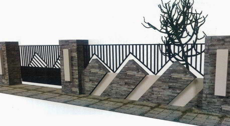 60 contoh  model desain pagar rumah minimalis modern terbaru
