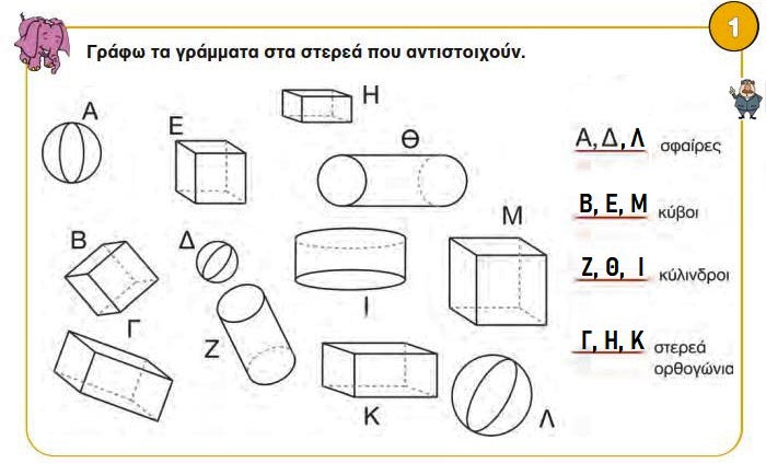 Κεφ. 54ο: Επαναληπτικό μάθημα στη γεωμετρία - Μαθηματικά Γ' Δημοτικού - by https://idaskalos.blogspot.gr