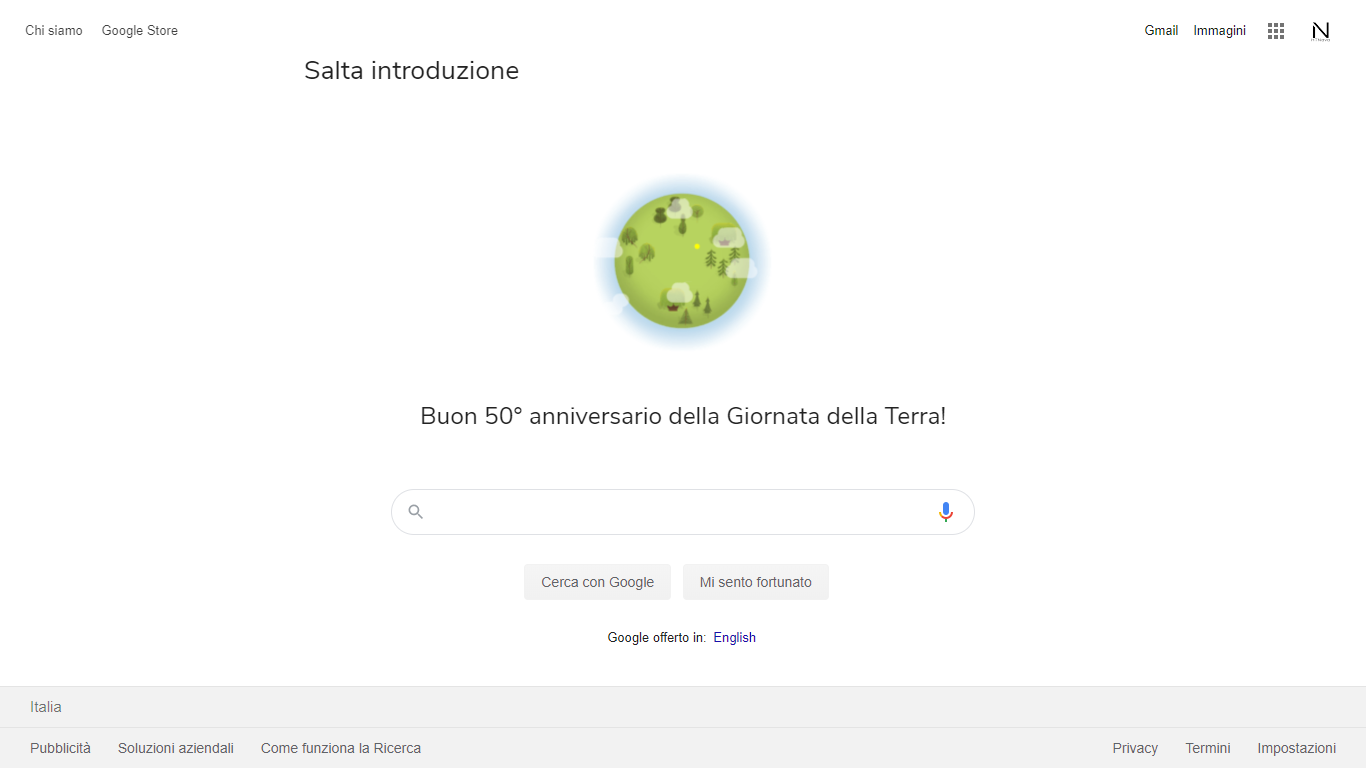 Google celebra la Giornata della Terra 2020 con un gioco nel Doodle odierno