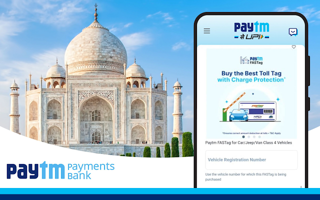 Parking Payment at Taj Mahal Becomes Digital by Using FASTag Via Paytm Payments Bank