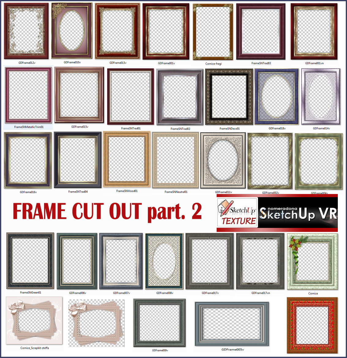 SKETCHUP TEXTURE: FRAME CUT OUT part 2