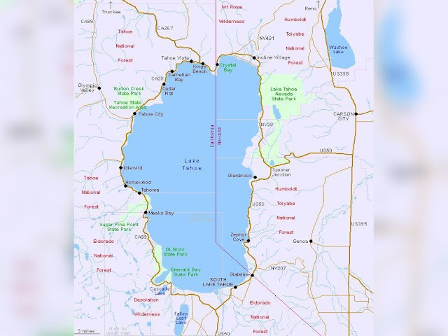 South Lake Tahoe California Map