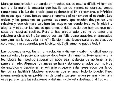 relacion a distancia