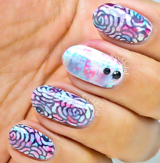 Dry Brush nail art