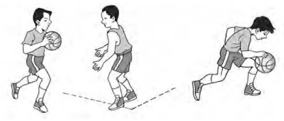 Latihan bounce pass dan dribbling secara berkelompok