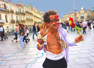 Clown sur la Comédie à Montpellier