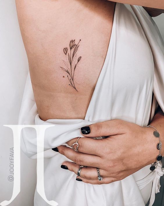 Gorgeous flower tattoo design for girl
