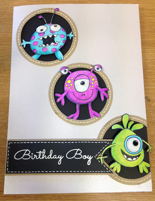 Alien Birthday Boy card